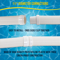 U.S. Pool Supply male and female cuff closeup showing easy watertight connections