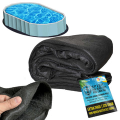 U.S. Pool Supply front view of 15x30 oval pad showing full coverage and protection