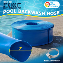 U.S. Pool Supply close-up of 2 inch hose diameter showing flow capacity