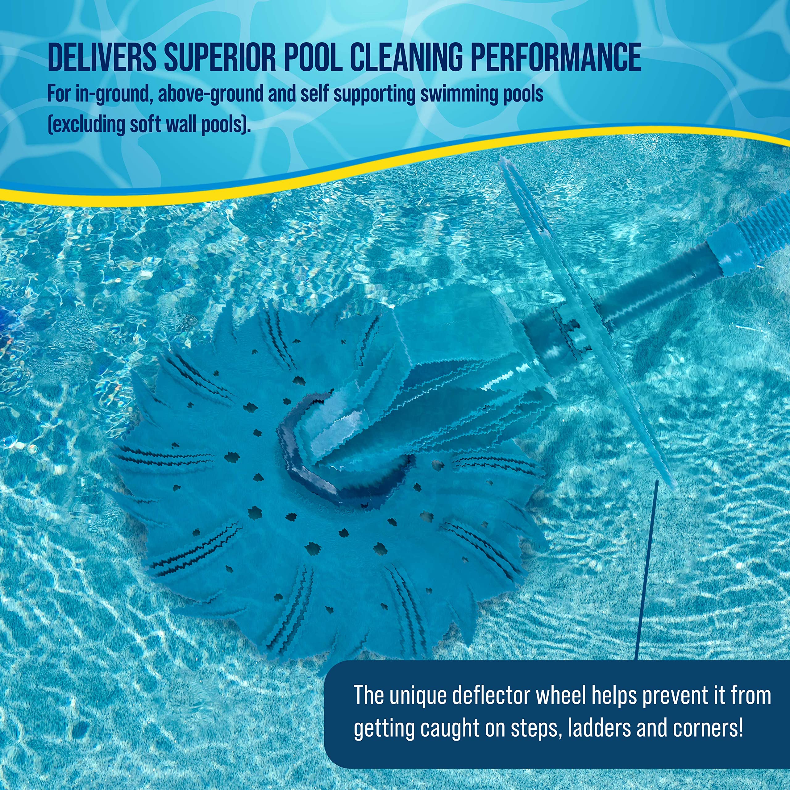 U.S. Pool Supply Octopus cleaning in a pool picking up debris for efficient coverage