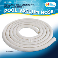 U.S. Pool Supply spiral-wound hose close-up highlighting flexibility and crush resistance