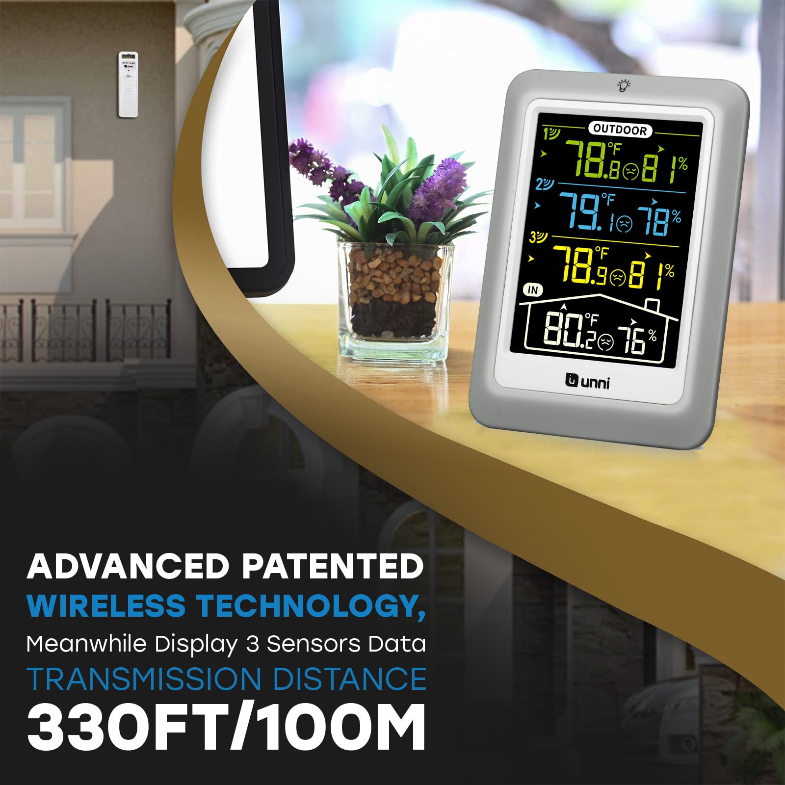 U UNNI lit 4.5-inch display with backlight for clear night visibility