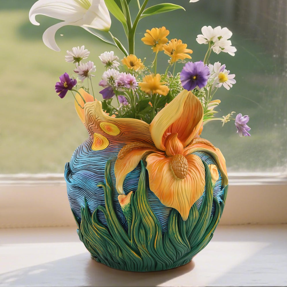 U WONDERFUL front view of pot showcasing starry night design and decorative appeal