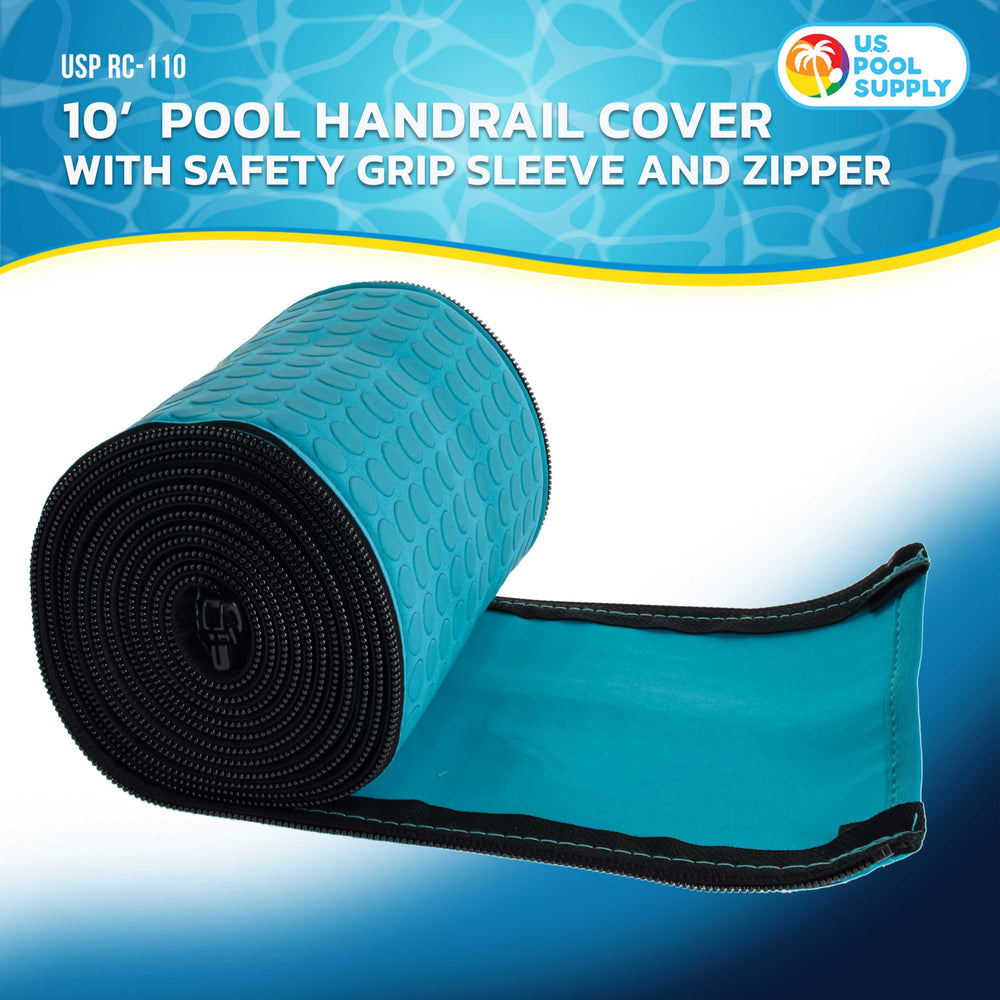 U.S. Pool Supply close-up of zipper closure for easy install and removal benefit