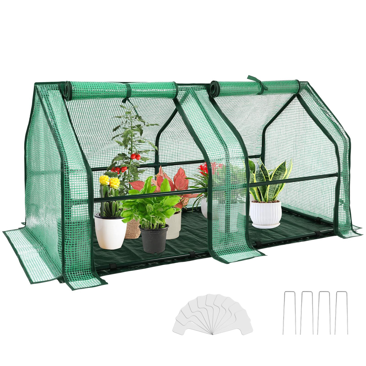 U'Artlines front view showing greenhouse exterior and benefits of compact protection