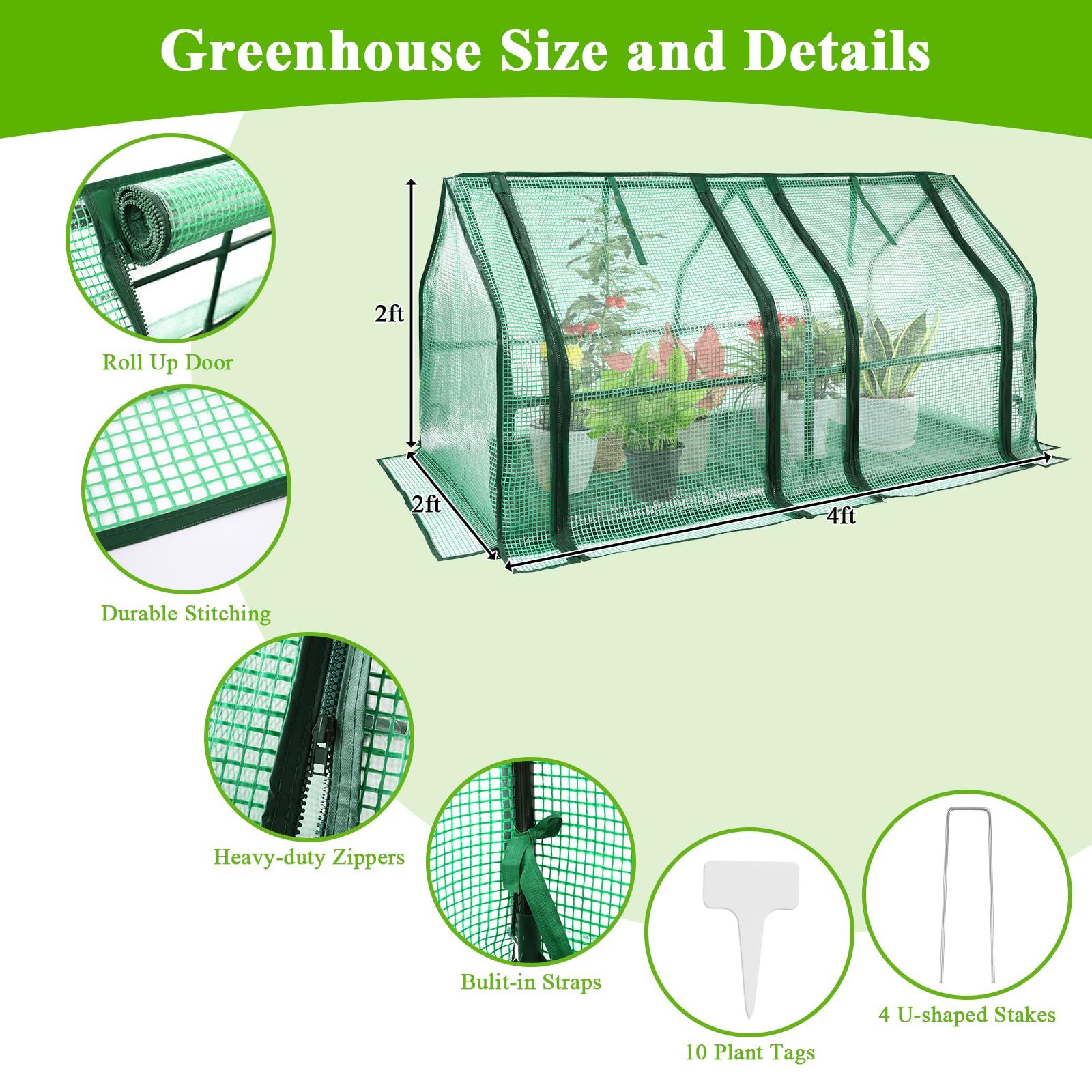 U'Artlines zippered door open for easy access and quick plant care