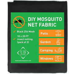 UB-STORE front packaging showing two 10x20 ft black netting sheets and benefits