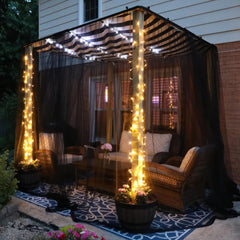 UB-STORE netting draped over raised garden bed protecting plants