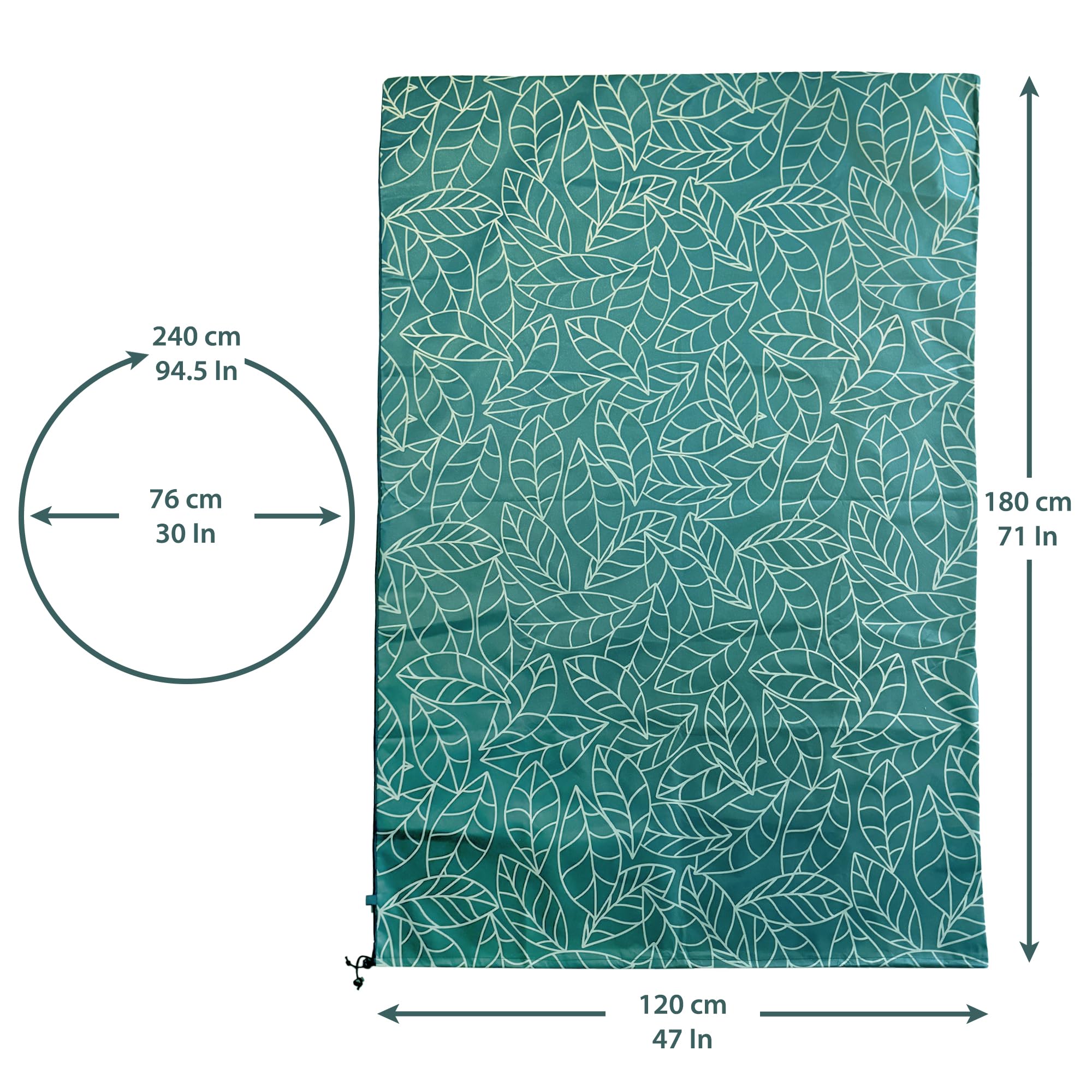 UB-STORE drawstring detail with knot showing secure fit and wind protection benefit