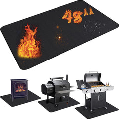 UBeesize front view of 48x36 inches grill mat protecting deck surfaces