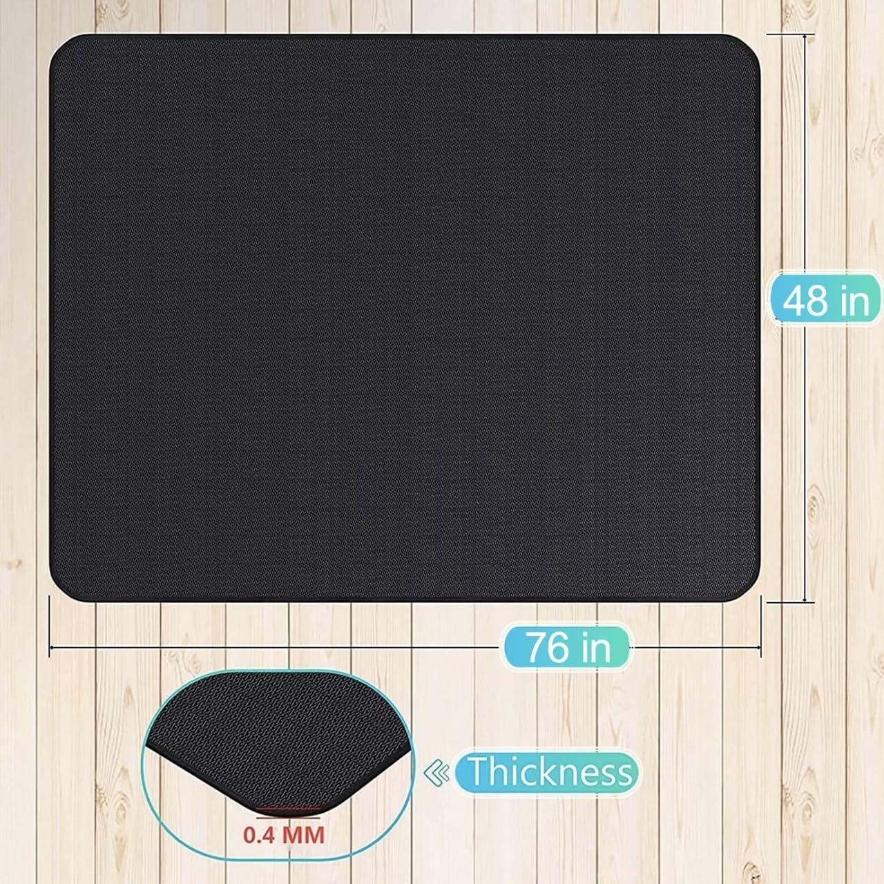 UBeesize mat under fire pit in patio scene showing tidy outdoor space benefit