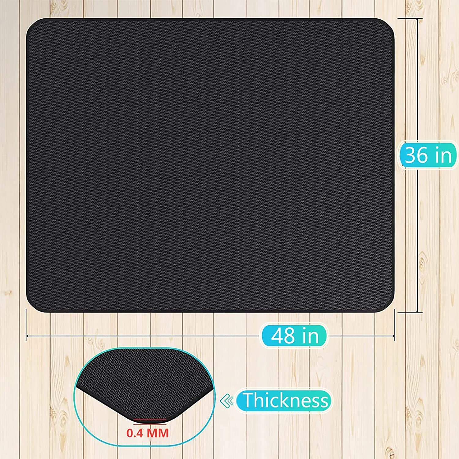 UBeesize mat catching grease and embers keeping outdoor area clean