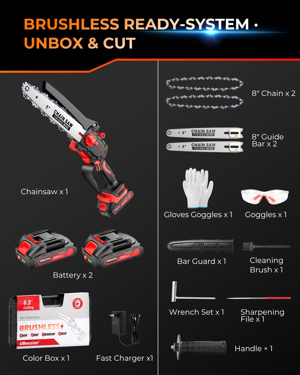 UBeesize tool-free tension knob close-up allowing quick chain adjustments