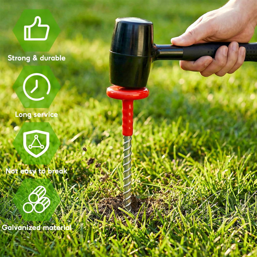 UCandy pointed tip detail demonstrating easy ground penetration and secure hold