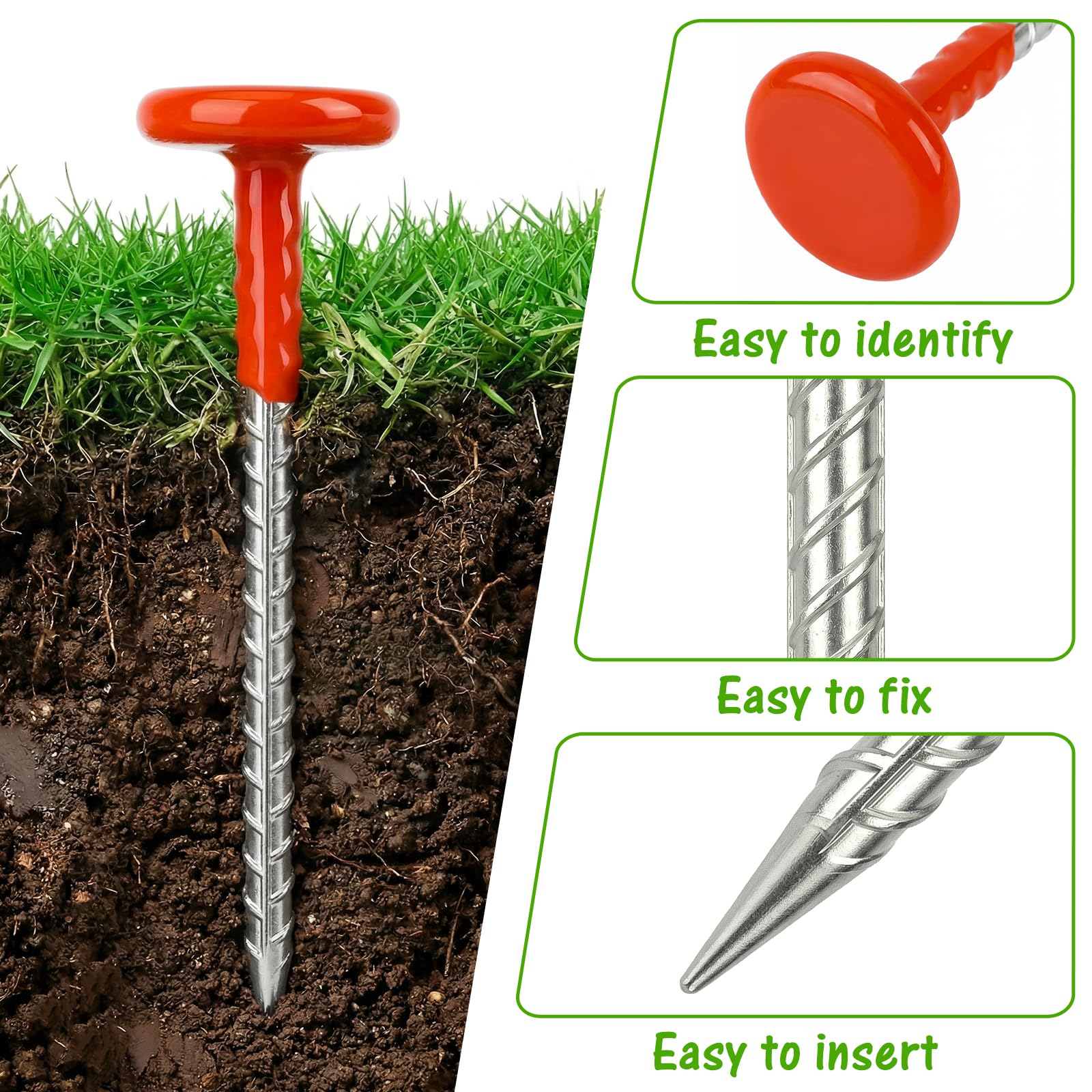 UCandy stake held in hand for scale showing compact, easy-to-handle size