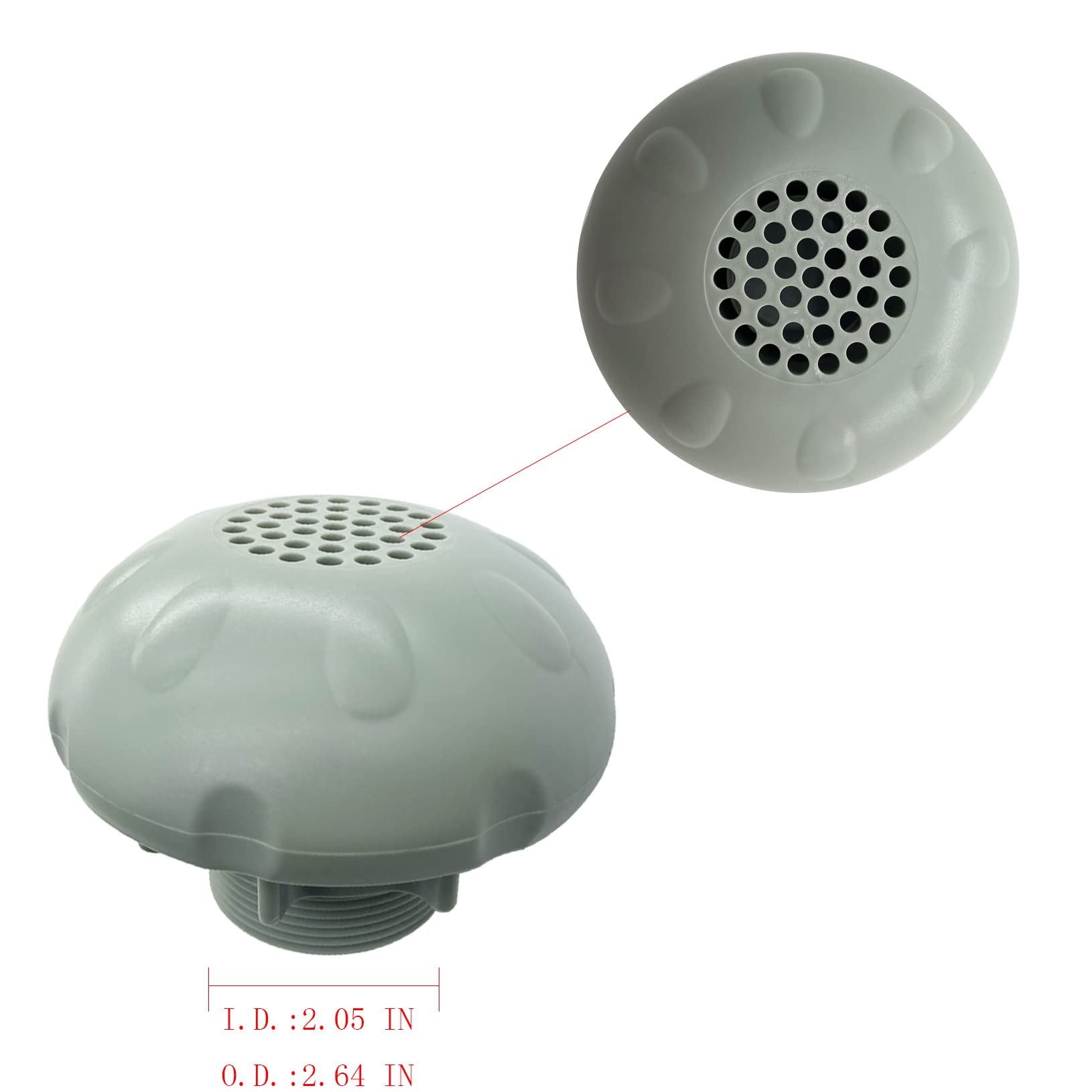 UcarSoon 1.5-inch inlet nozzle detail illustrating flow direction and precise fit advantage