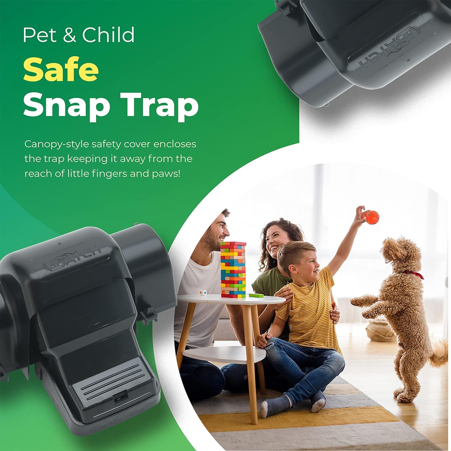 UCatch close-up of snap mechanism demonstrating secure capture