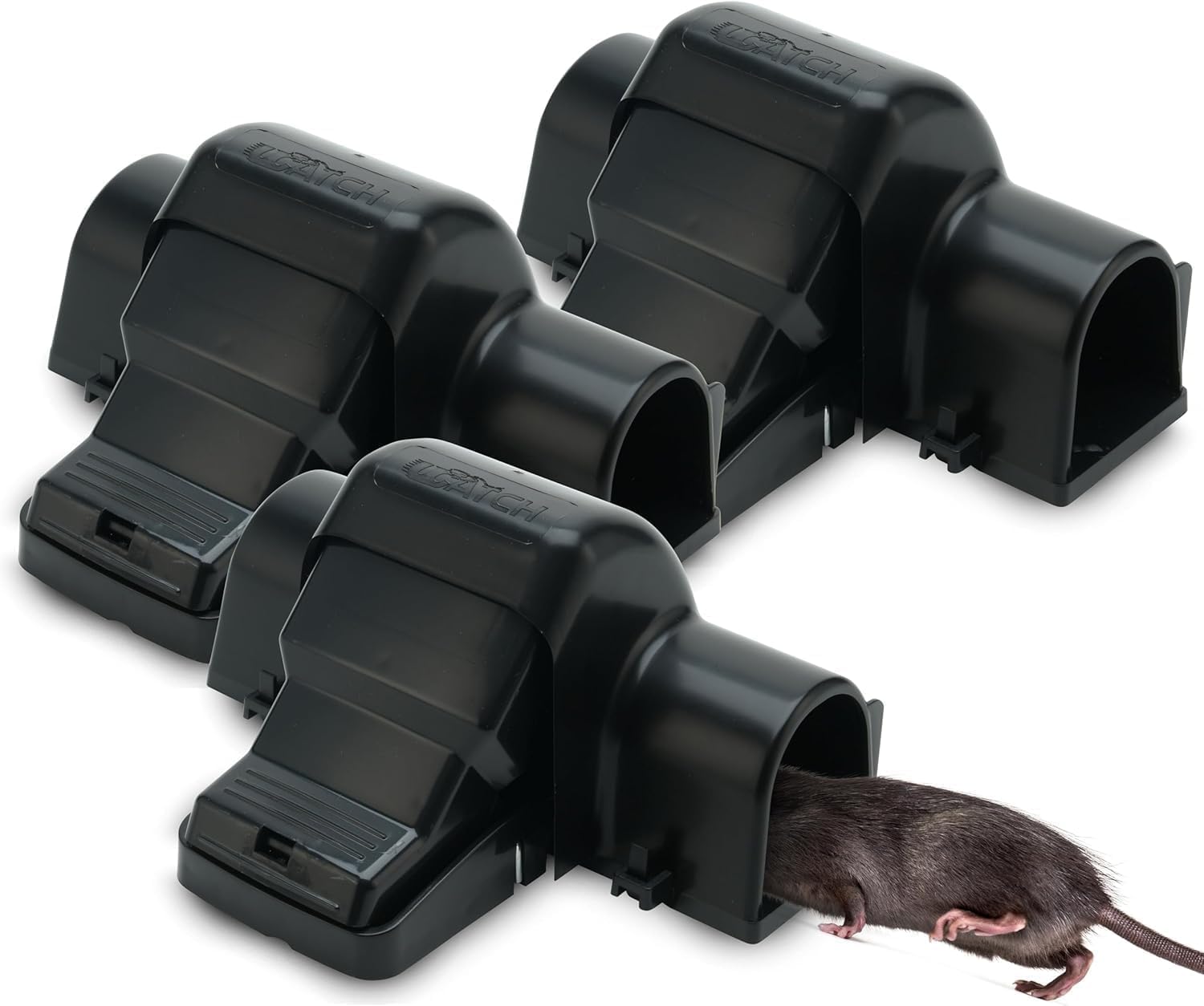 UCatch front view packaging showing three traps and benefits