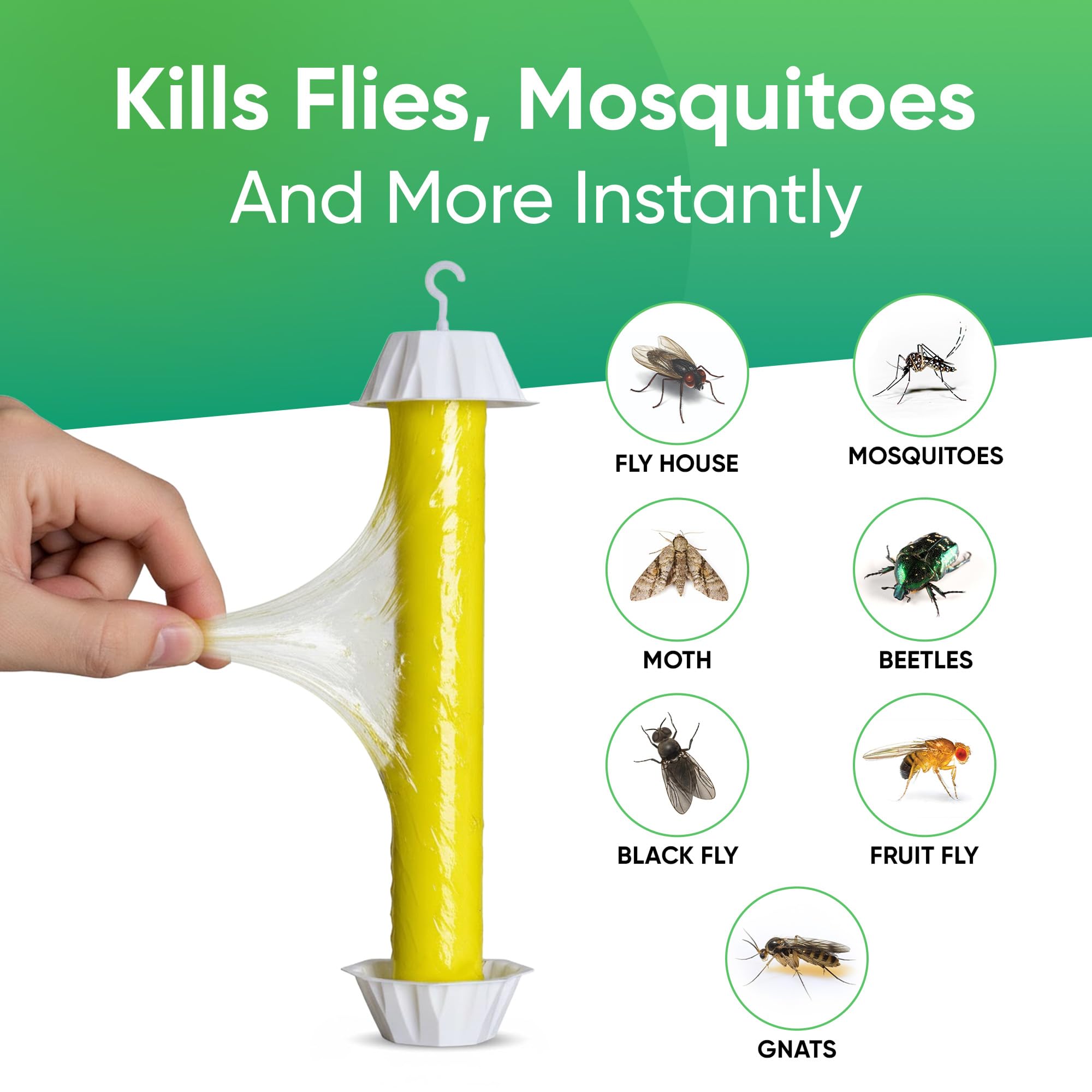 UCatch hanging on patio near door to reduce outdoor flies