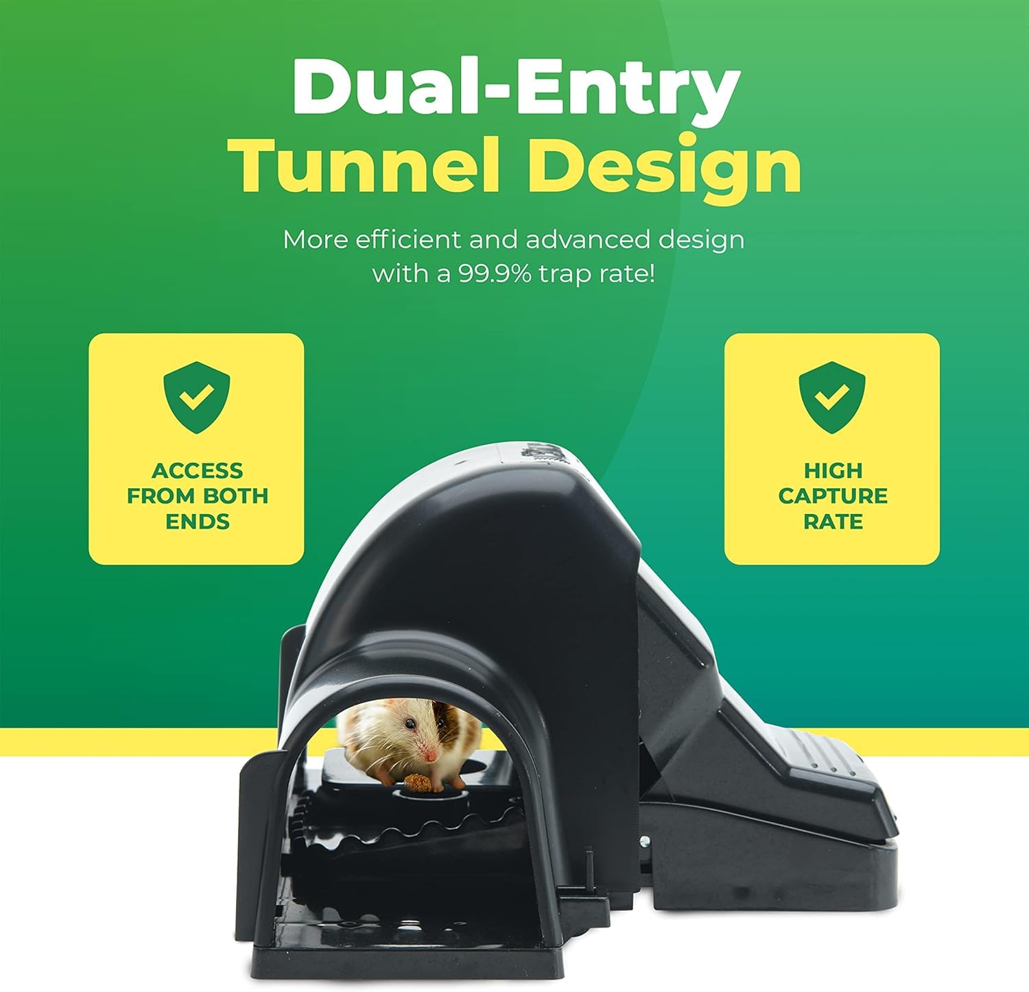 UCatch side profile open trap highlighting hands-free setting