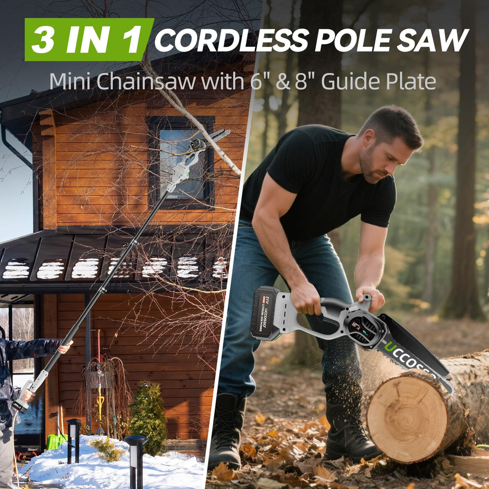 UCCOSSO detached handheld mini chainsaw for low-branch control benefit