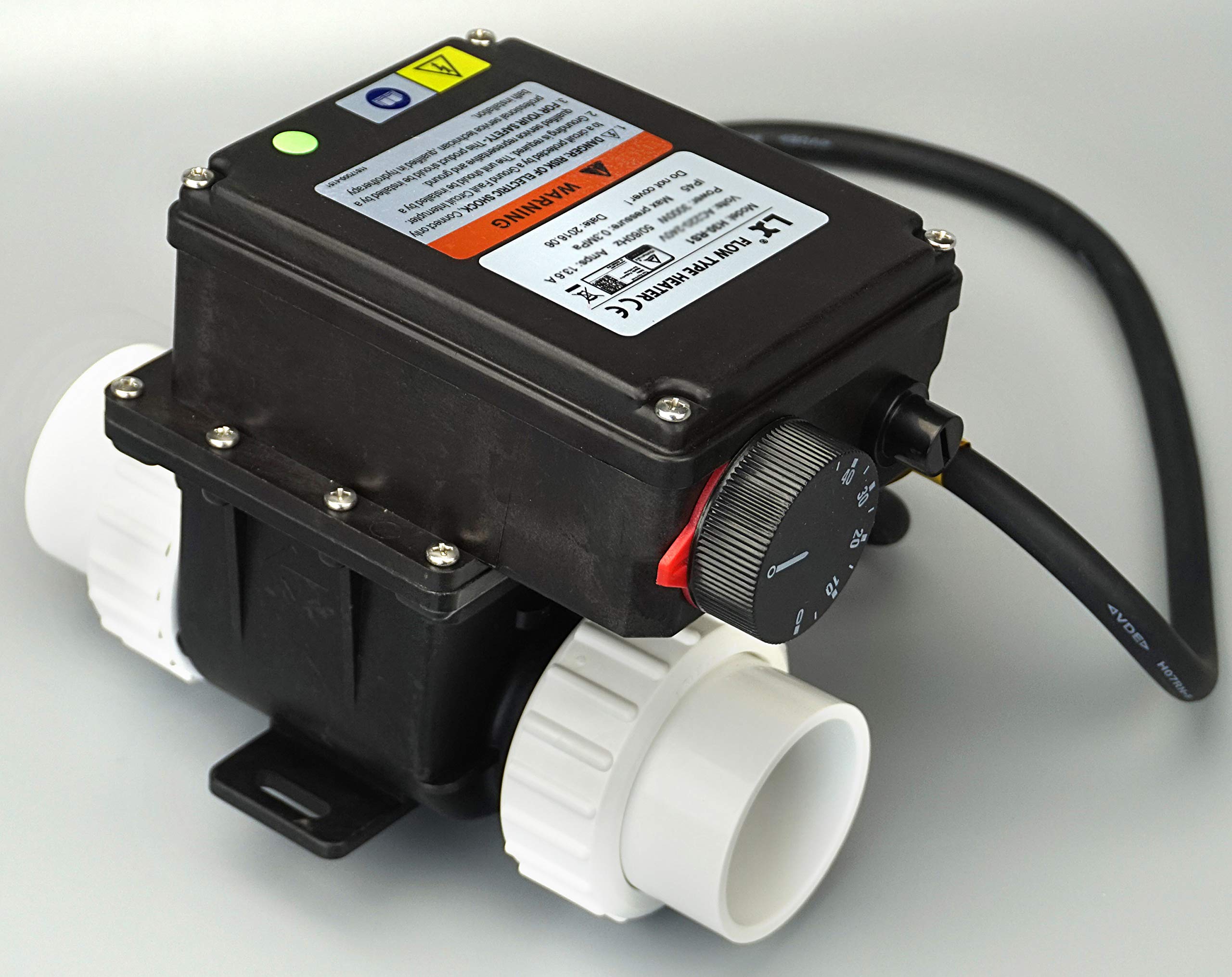 UCEDER heater front view showing compact unit and reliable performance
