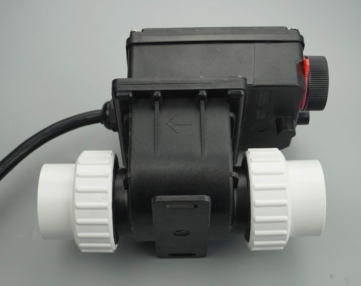 UCEDER heater installed in a hot tub setting providing steady warm water