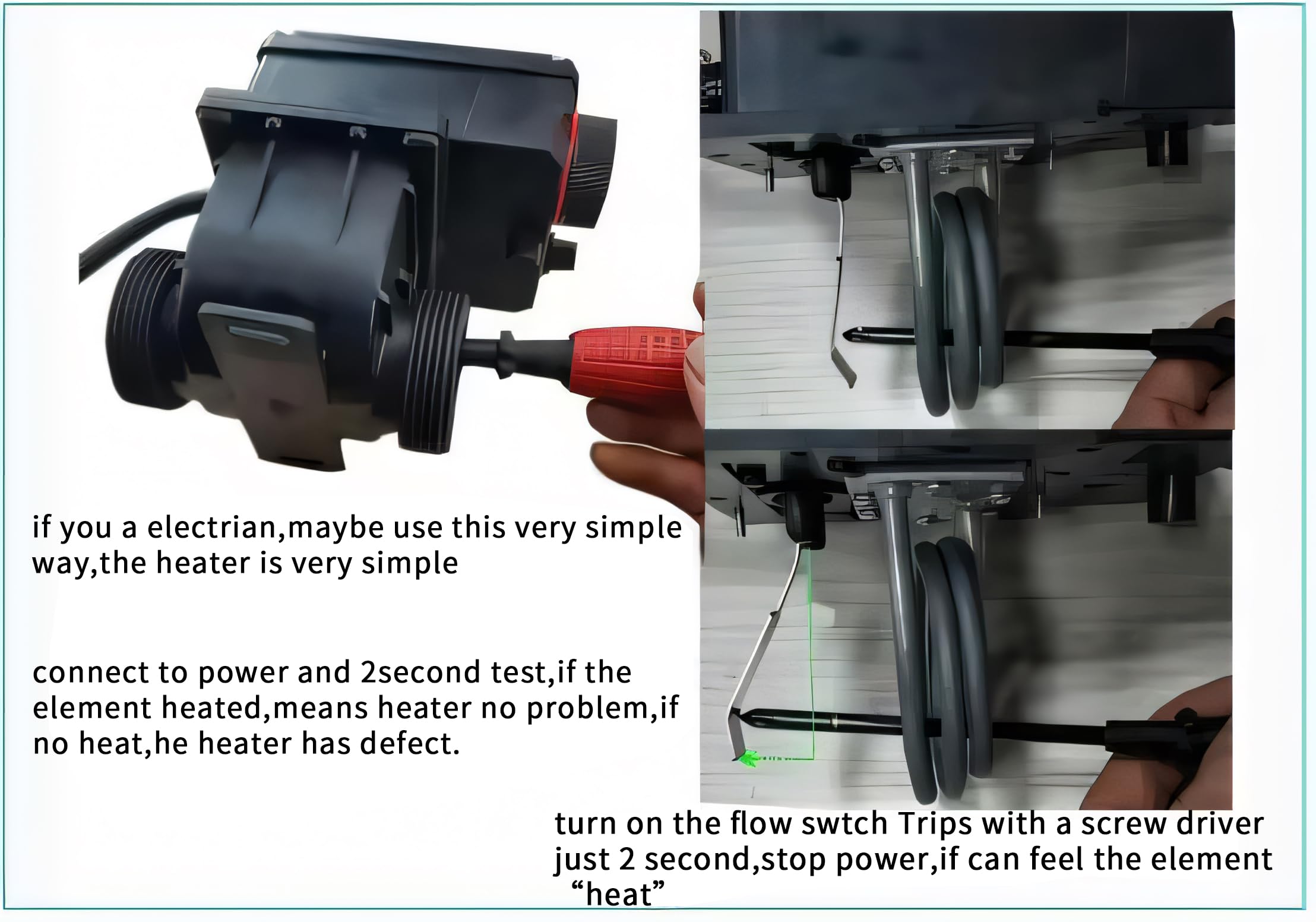 UCEDER unit arrow showing correct flow direction to ensure proper operation