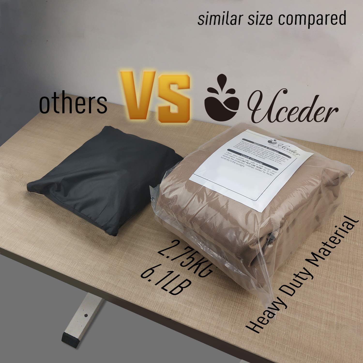 UCEDER TPU backing edge detail demonstrating waterproofing benefit