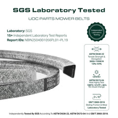 UDC Mower Belts two-layer wrapped cover detail improving abrasion resistance