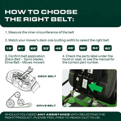 UDC Mower Belts full 219-inch length laid out to confirm fit