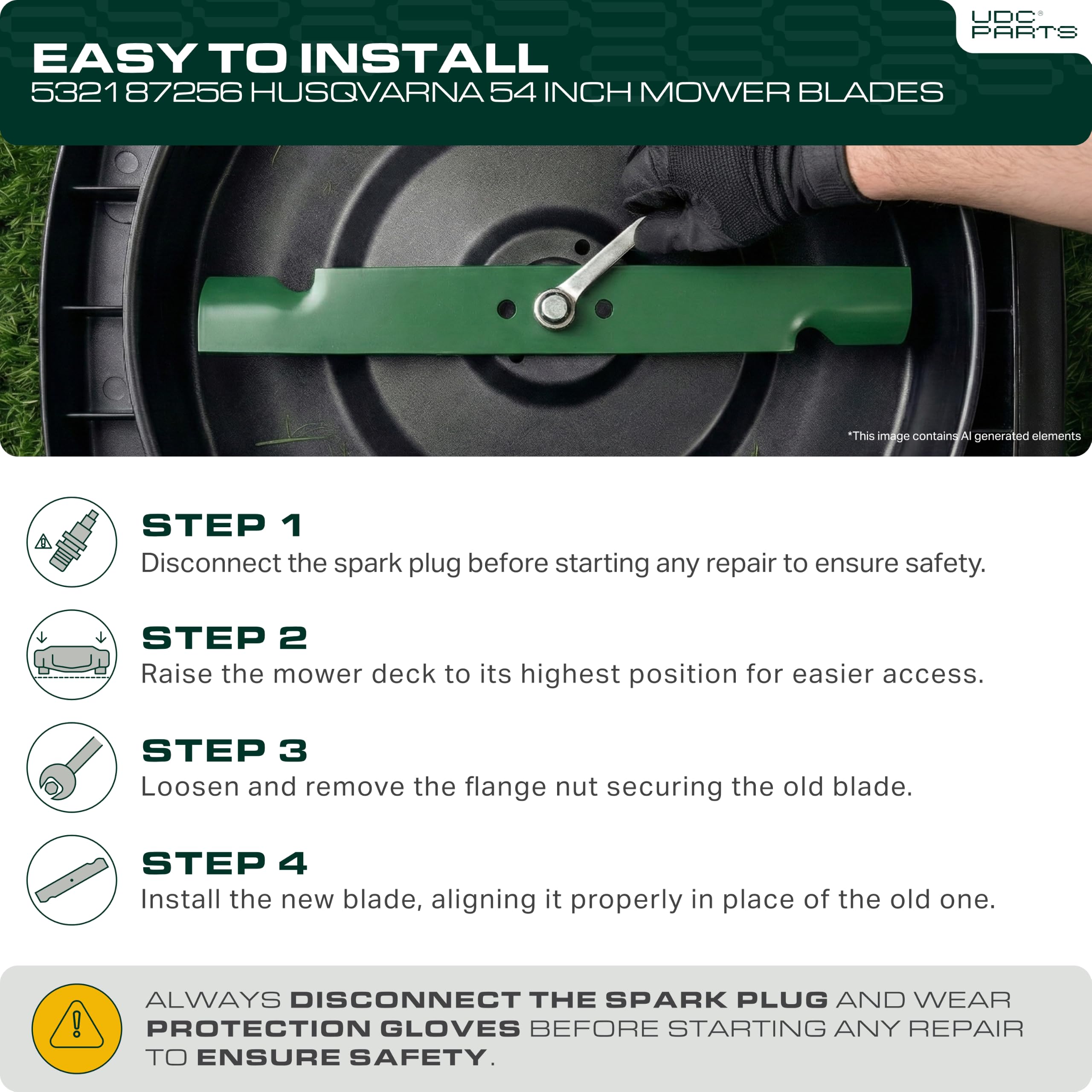 UDC Parts 5-point star center hole detail ensuring correct direct-fit alignment