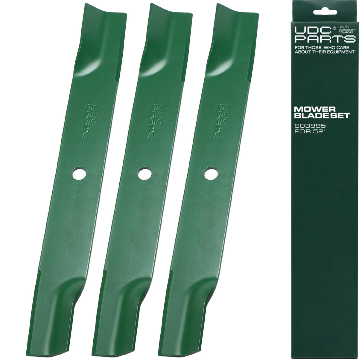 UDC Parts blade front view showing clean edge and ready-to-install benefit