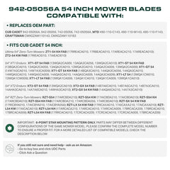 UDC Parts full blade profile flat lay showing length and air-lift shape for circulation