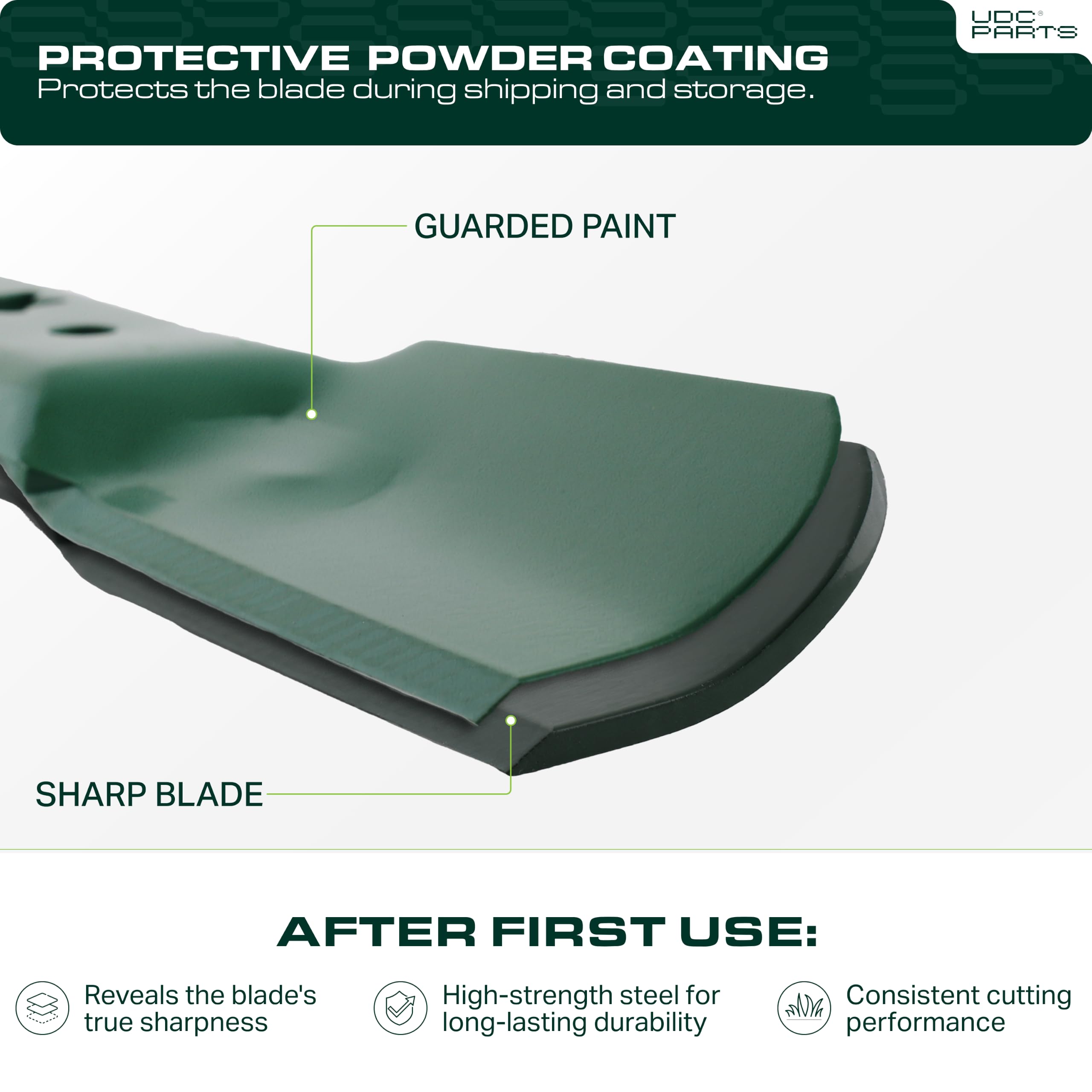 UDC Parts label and stamping close-up confirming OEM-compatible part number verification