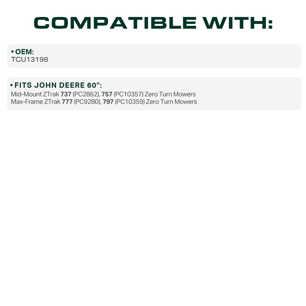 UDC Mower Belts aramid tensile cords visible in cross-section for high breaking strength