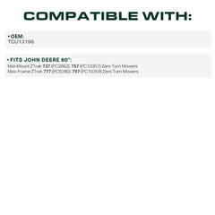 UDC Mower Belts aramid tensile cords visible in cross-section for high breaking strength