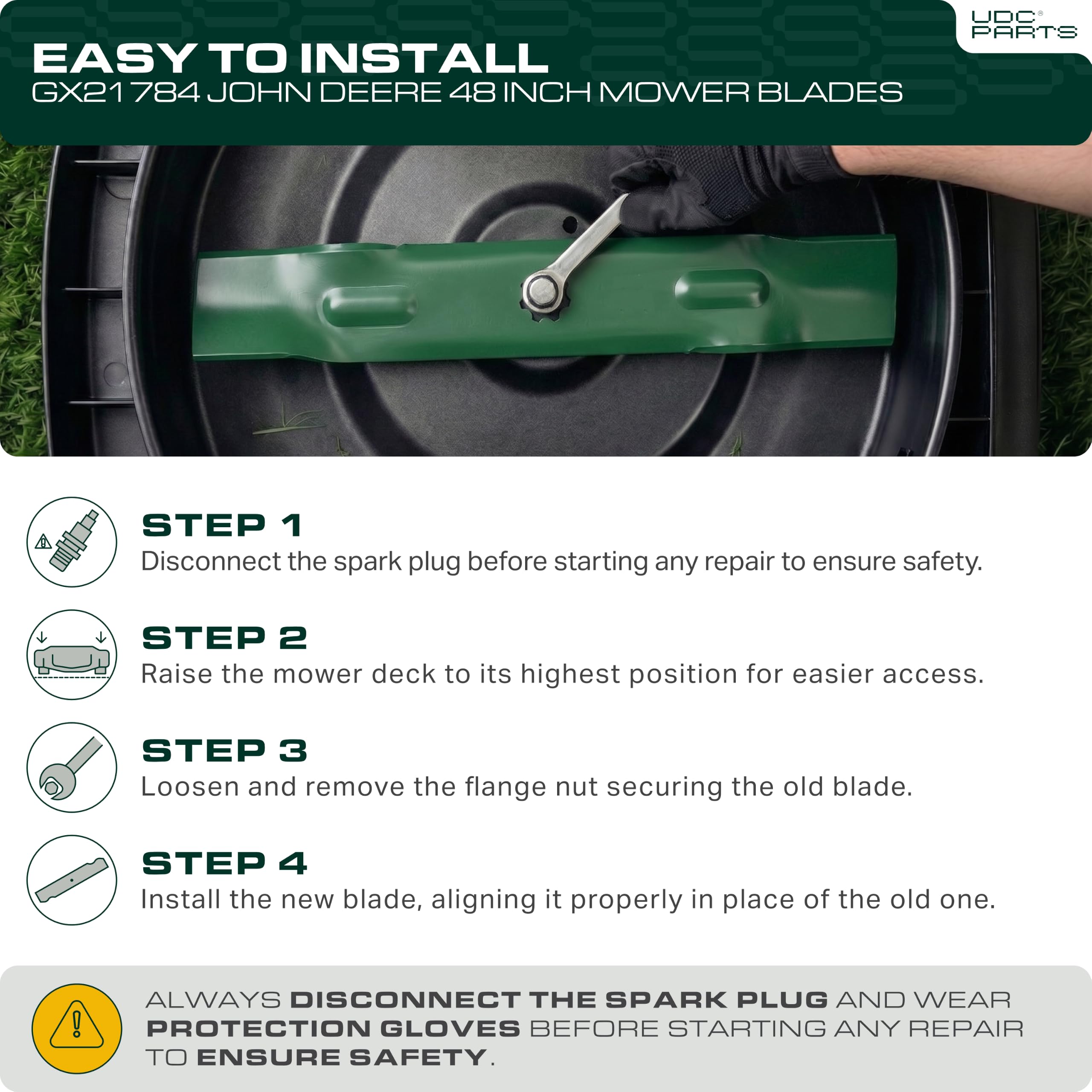 UDC Parts 7-point star center hole detail ensuring direct-fit OEM compatibility
