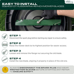 UDC Parts center 5-point star hole detail ensuring correct Husqvarna fitment