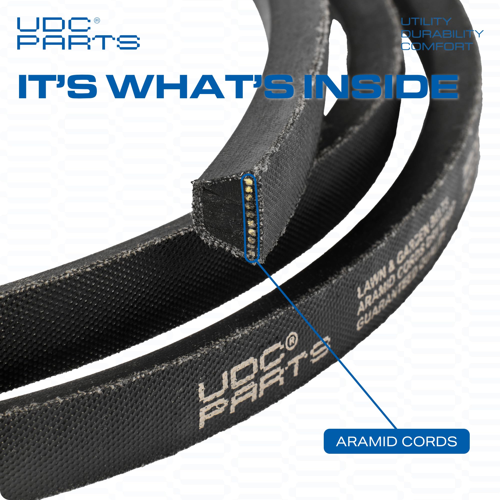 UDC Parts belt in use during snow clearing showing reliable, efficient performance