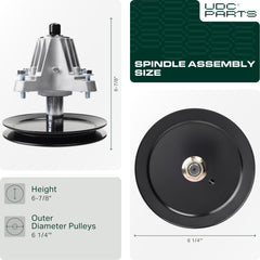 UDC Parts pulley close-up highlighting six-point star and smooth belt seating benefits