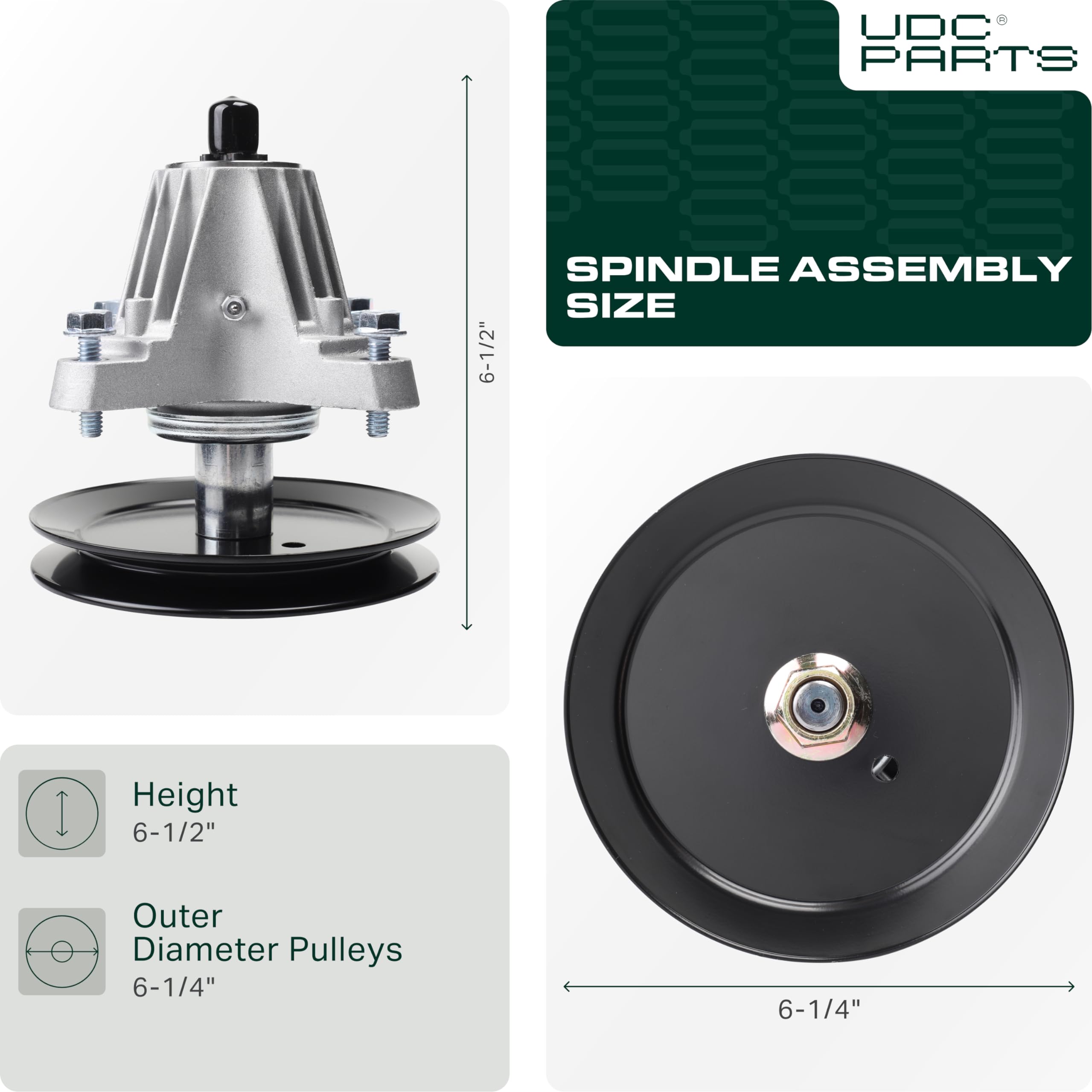 UDC Parts close-up of spindle detail highlighting durable machining benefits