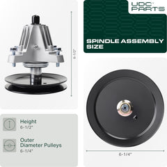 UDC Parts close-up of spindle detail highlighting durable machining benefits