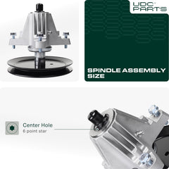 UDC Parts pulley side profile showing 6-point star for improved belt grip