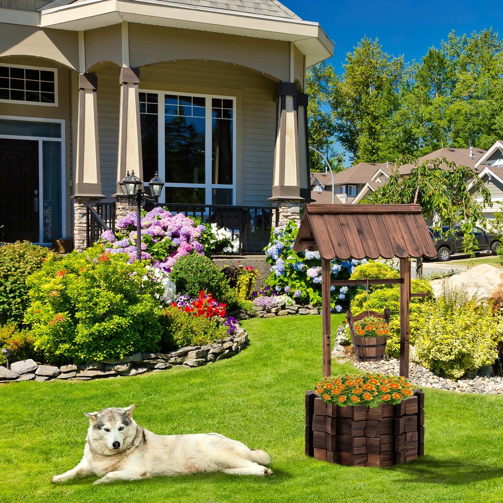 UDPATIO hands assembling planter with included instructions for easy setup benefit