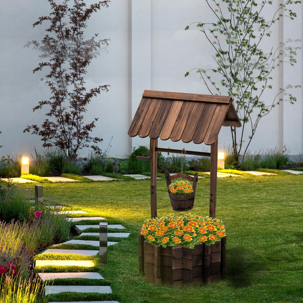 UDPATIO planter beside common objects for scale showing compact outdoor footprint