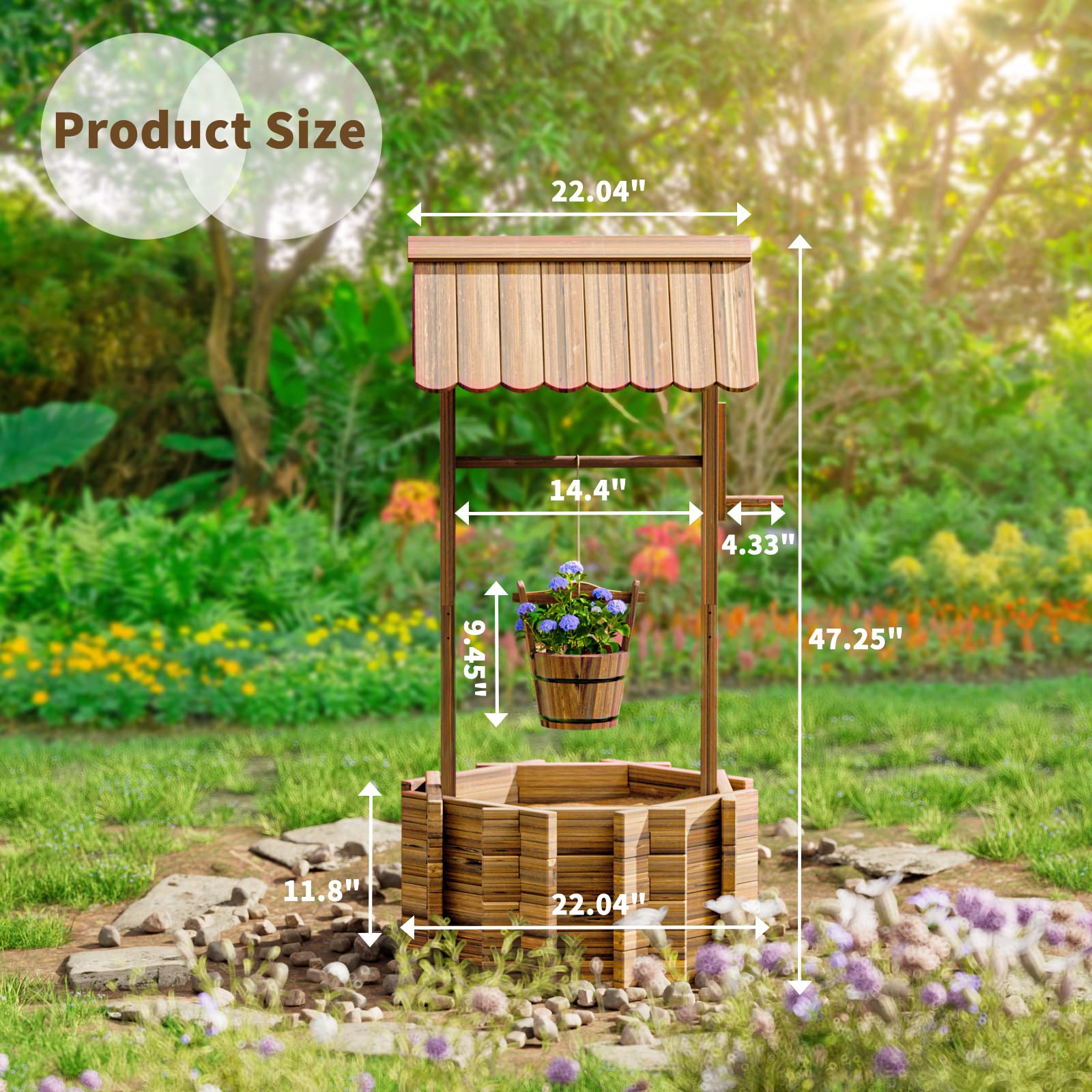 UDPATIO planter styled with colorful flowers adding instant outdoor focal point