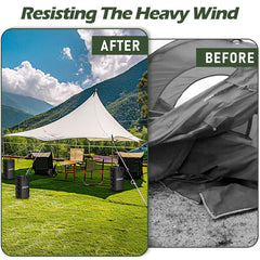 UEAKPIC water weight attached to a canopy leg for fast stable setup