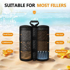 UEAKPIC dual-compartment sandbag top opening for fast filling and spill prevention