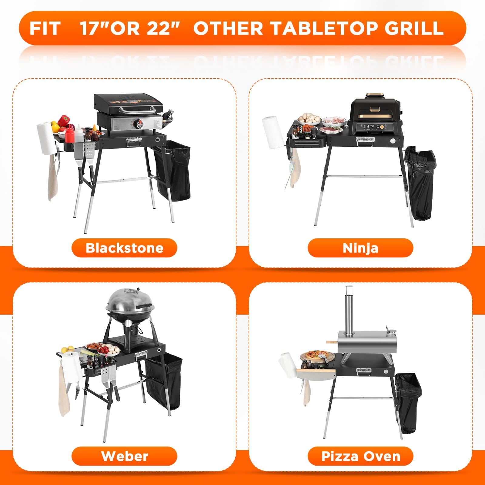 Ueiticsk griddle on stand with food cooking highlighting stable outdoor use